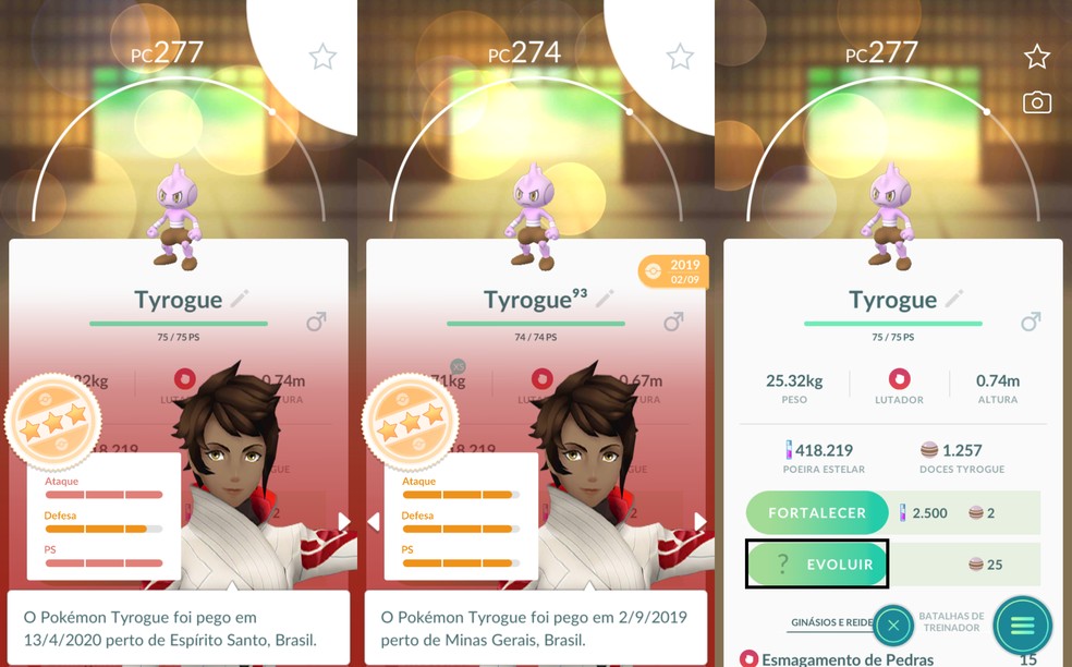 Pokémon GO: como evoluir Tyrogue e obter Hitmonlee, Hitmonchan ou Hitmontop, e-sportv