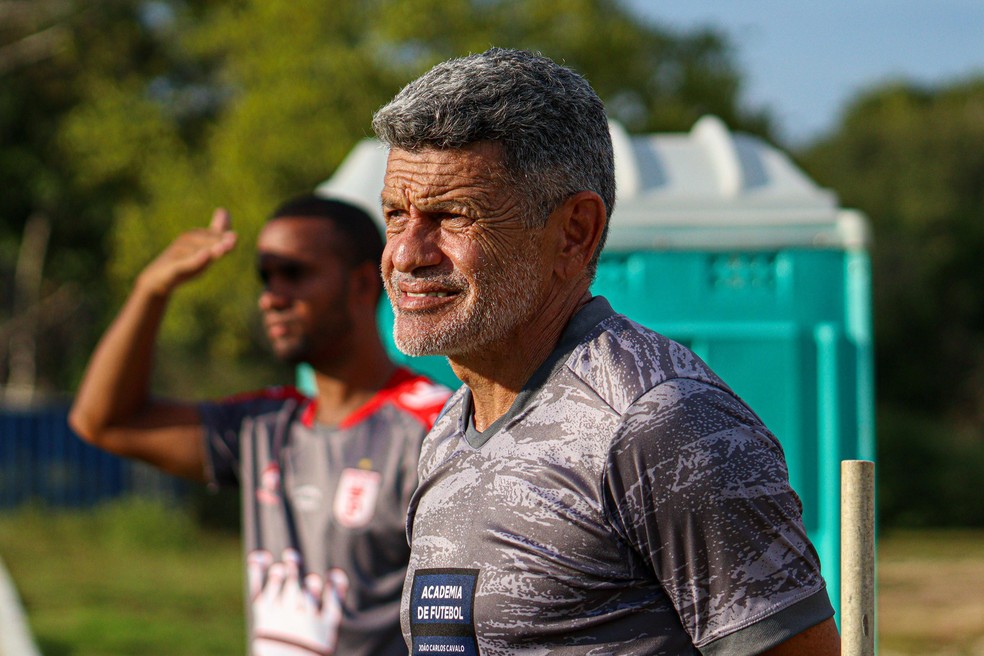 Jo&atilde;o Carlos Cavalo, t&eacute;cnico do Princesa do Solim&otilde;es &mdash; Foto: Fernando Vasconcelos/Ag&ecirc;ncia Esportiva LB