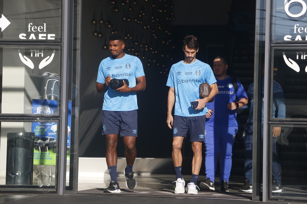 Jemerson e Rodrigo Caio estão em Curitiba, com o grupo do Grêmio