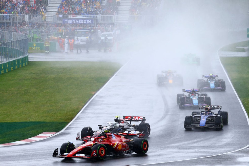 Largada do GP do Canadá da F1 em 2024 — Foto: Clive Rose/Getty Images