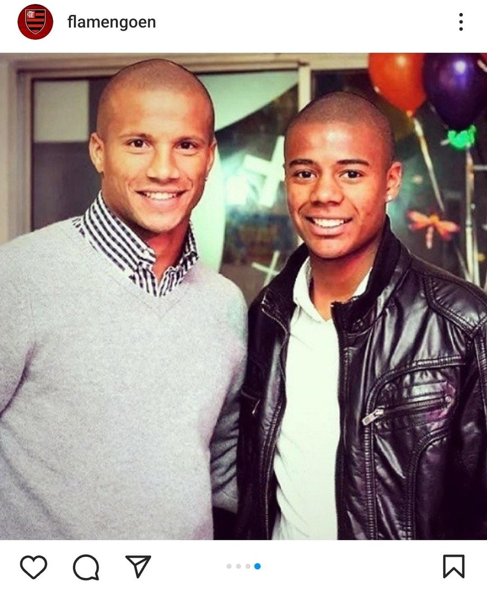 Flamengo posta primeira foto de De la Cruz no Instagram — Foto: Reprodução