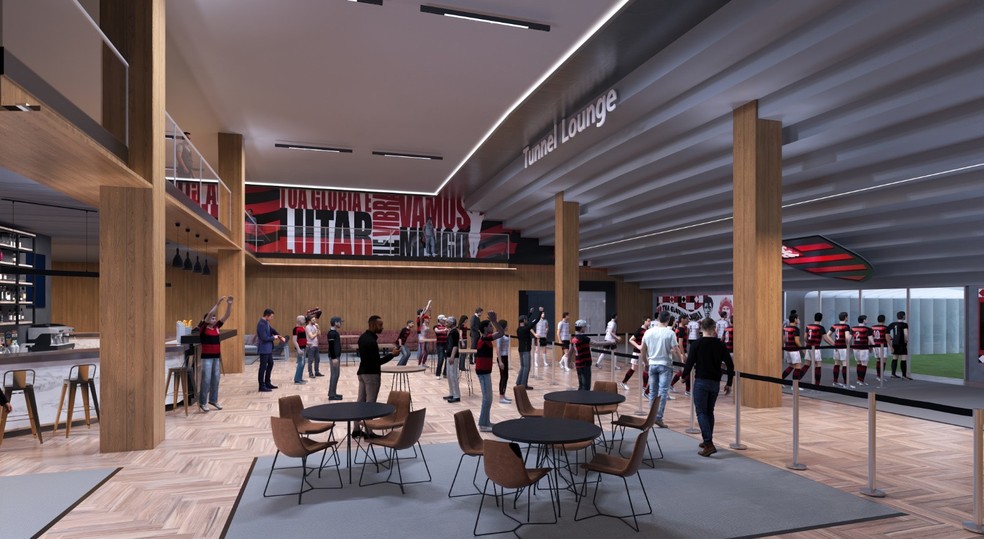 Imagens do projeto do estádio do Flamengo — Foto: Reprodução