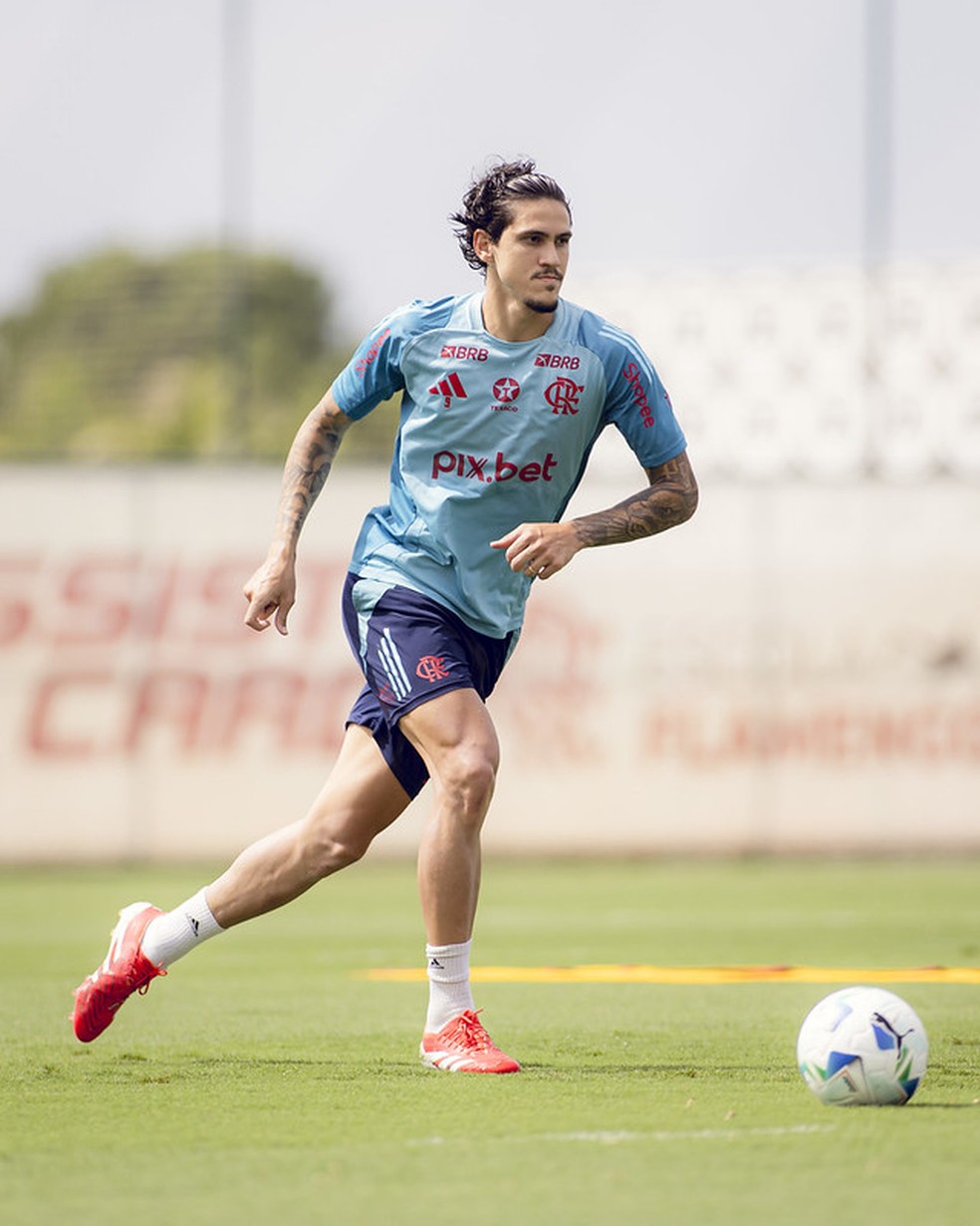 Pedro foi reintegrado ao elenco na última segunda-feira — Foto: Adriano Fontes / Flamengo
