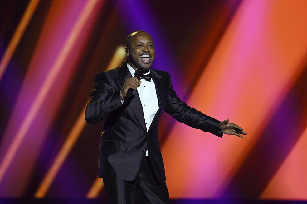Cantor Thiaguinho  — Foto: Carlos Alvarez/Getty Images