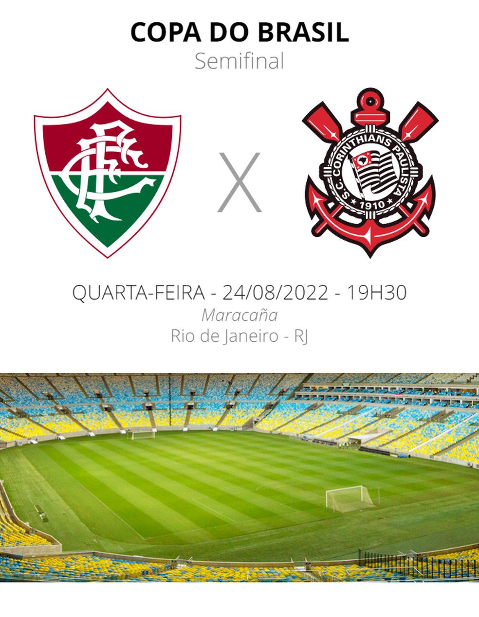 Onde assistir ao vivo o jogo Fluminense x Corinthians hoje, quarta-feira,  24; veja horário