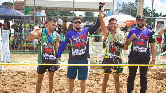 Pugilistas do Acre e da Venezuela vencem e conquistam cinturões no 2º Circuito de BeachBoxing - Foto: (Dekhatley/Prefeitura Municipal de Senador Guiomard)