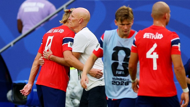 Haaland é substituído em Noruega x Inglaterra
