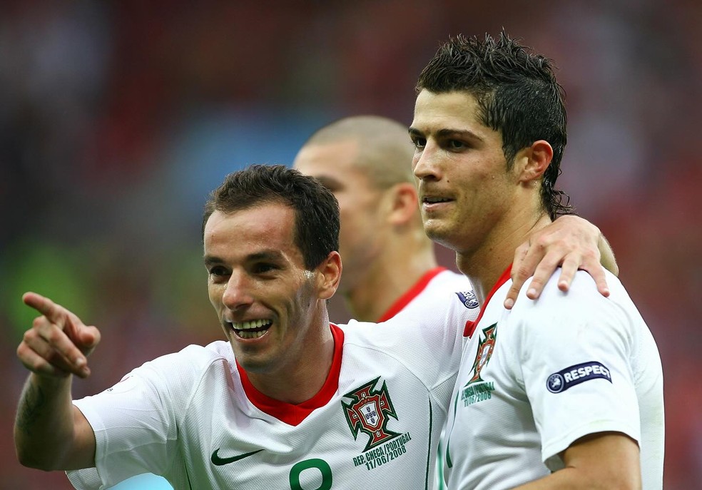 Petit e Cristiano Ronaldo na seleção de Portugal — Foto: Getty Images