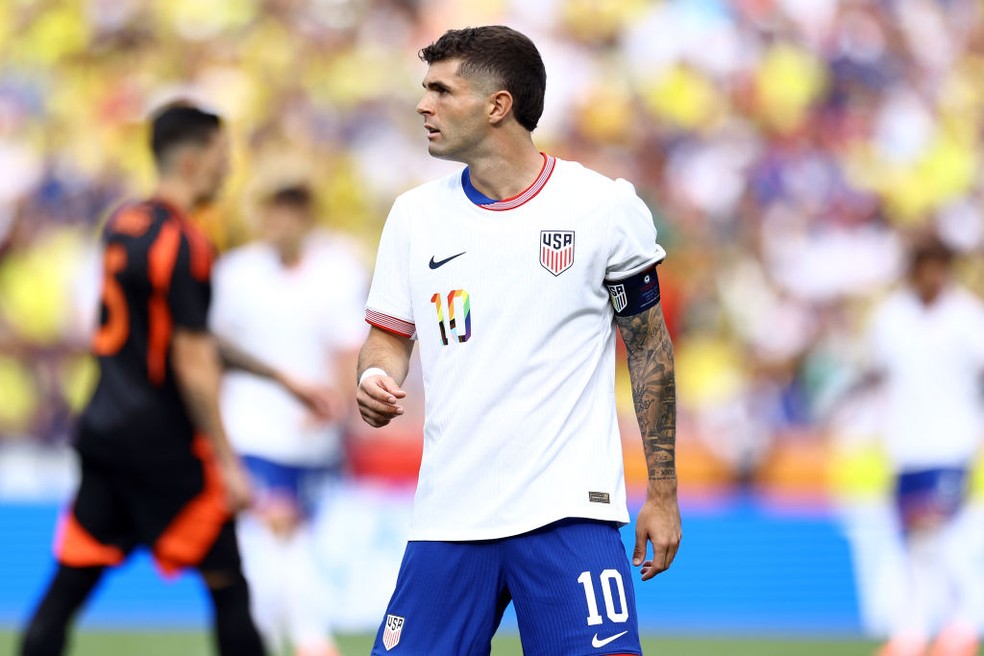 Pulisic, com a camisa principal dos EUA — Foto: Getty Images
