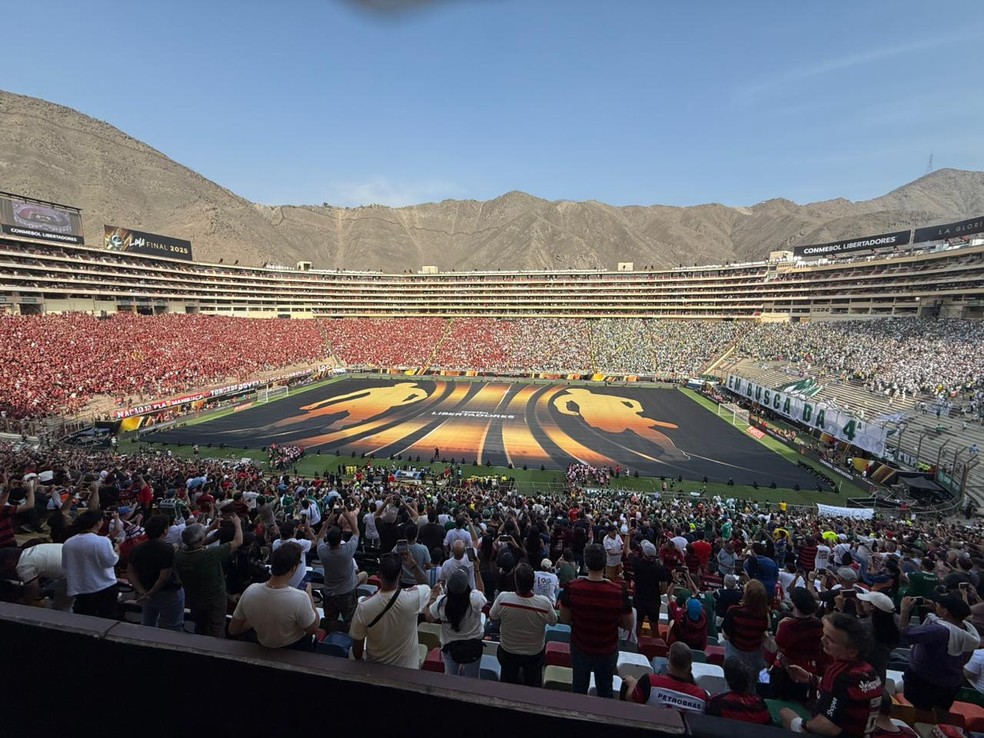 Palmeiras 0 x 1 Flamengo, na final de Lima, no Peru: predomínio brasileiro na principal competição do continente — Foto: Camila Alves