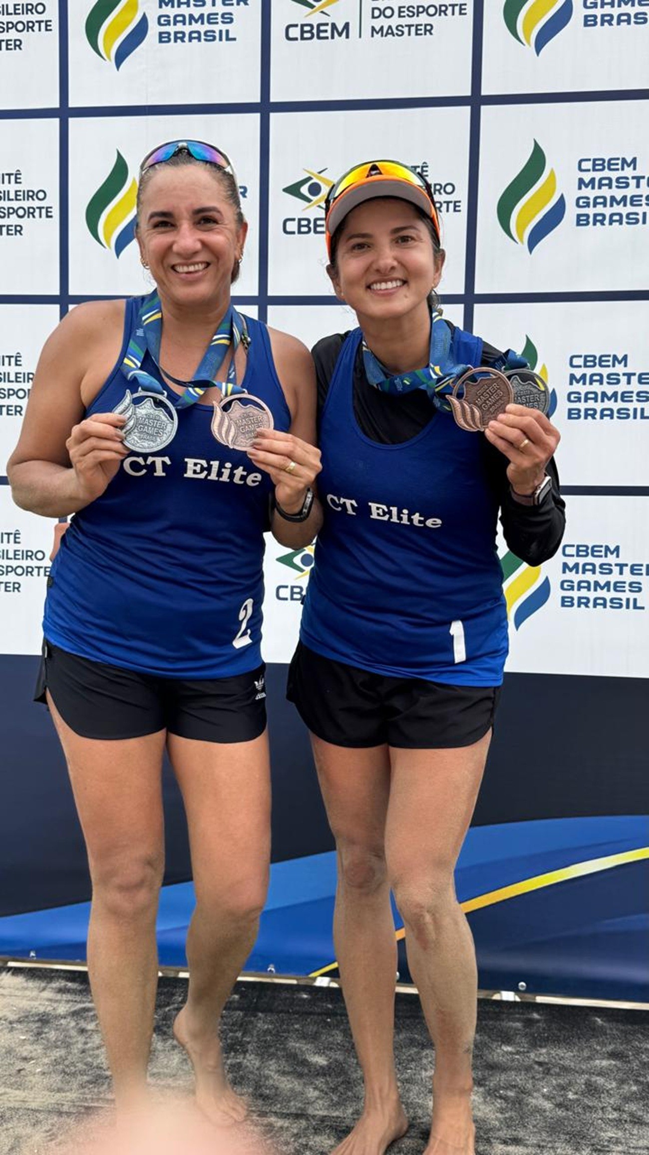Dupla acreana conquista duas medalhas no vôlei de praia no Master Games Brasil, no RJ
