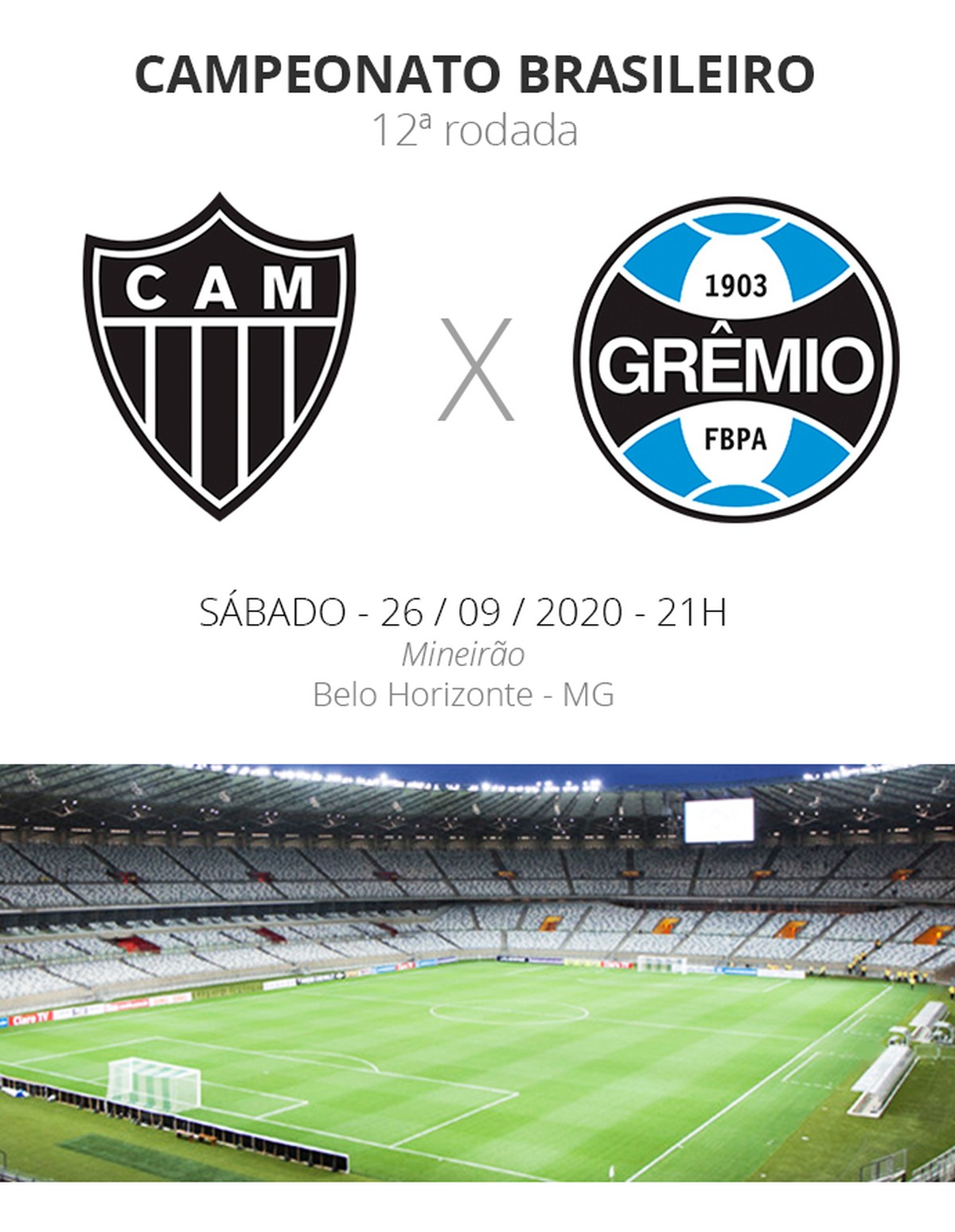 Atlético-MG x Grêmio: onde assistir, escalações e arbitragemJogada 10