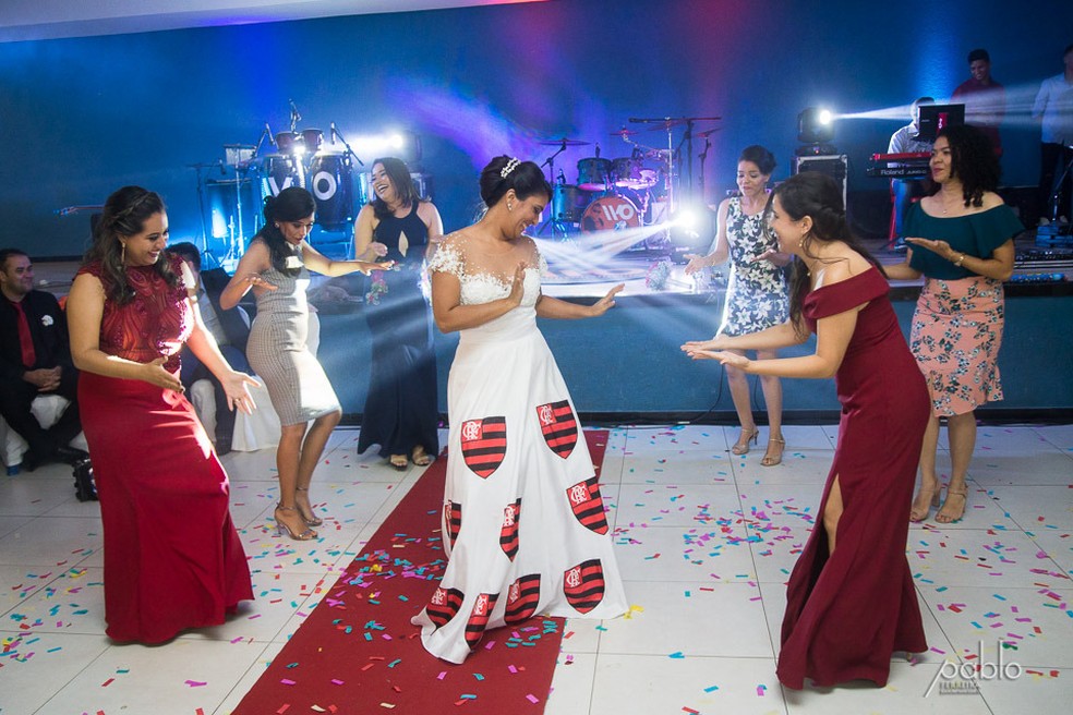 Vestido de 2025 casamento do flamengo