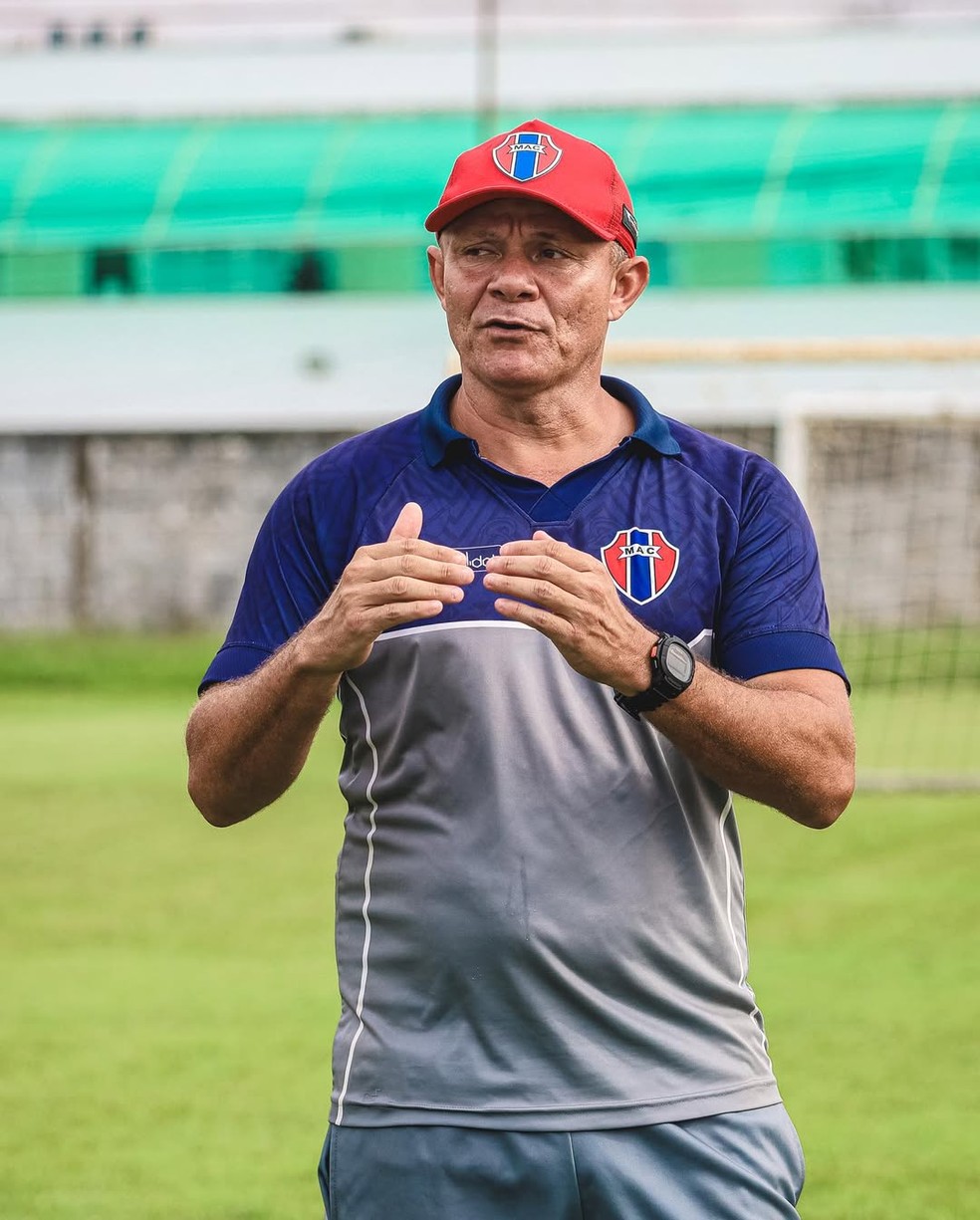 Marcinho Guerreiro - técnico do Maranhão — Foto: Iury Oliveira / MAC