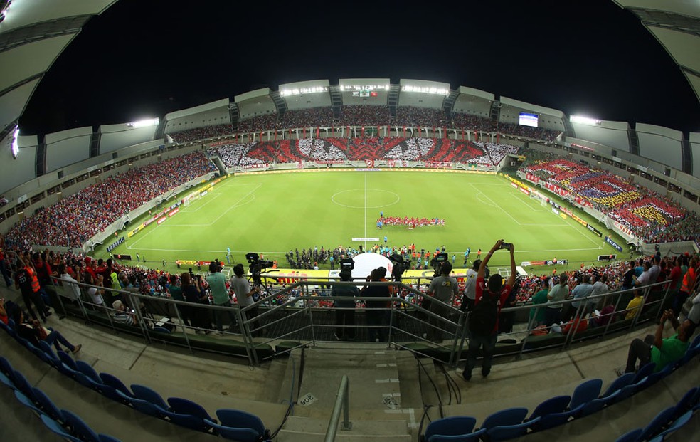 América-RN x Flamengo registrou maior público da Arena das Dunas pós-Copa 2014 — Foto: Alexandre Lago