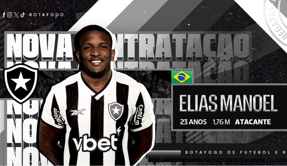 Botafogo anuncia a contratação do atacante Elias Manoel