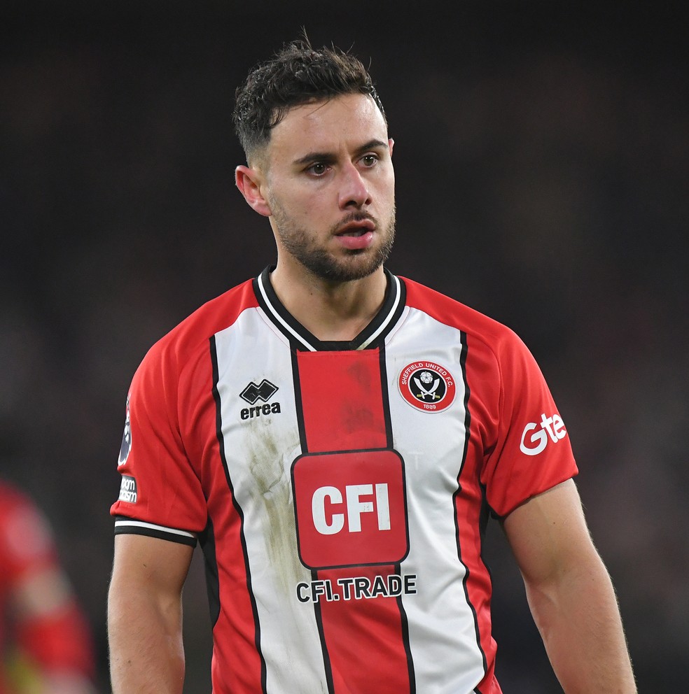 George Baldock faleceu aos 31 anos. Ele havia defendido o Sheffield United, da Inglaterra, por sete temporadas — Foto: Dave Howarth - CameraSport via Getty Images