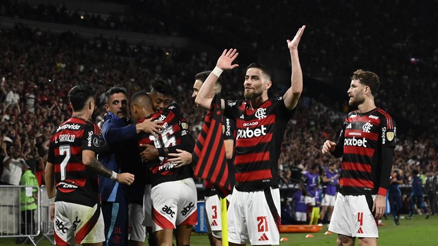 Comemoração do gol em Flamengo x Internacional