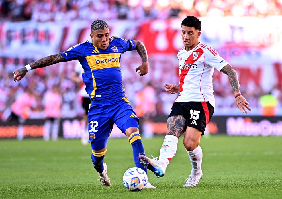 Boca Juniors x River Plate; Ayrton Costa — Foto: Rodrigo Valle/Reuters