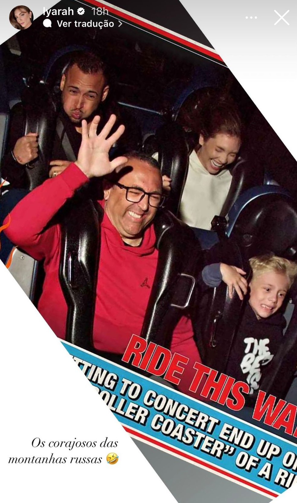 Maycon em montanha-russa na Disney — Foto: Instagram/Divulgação