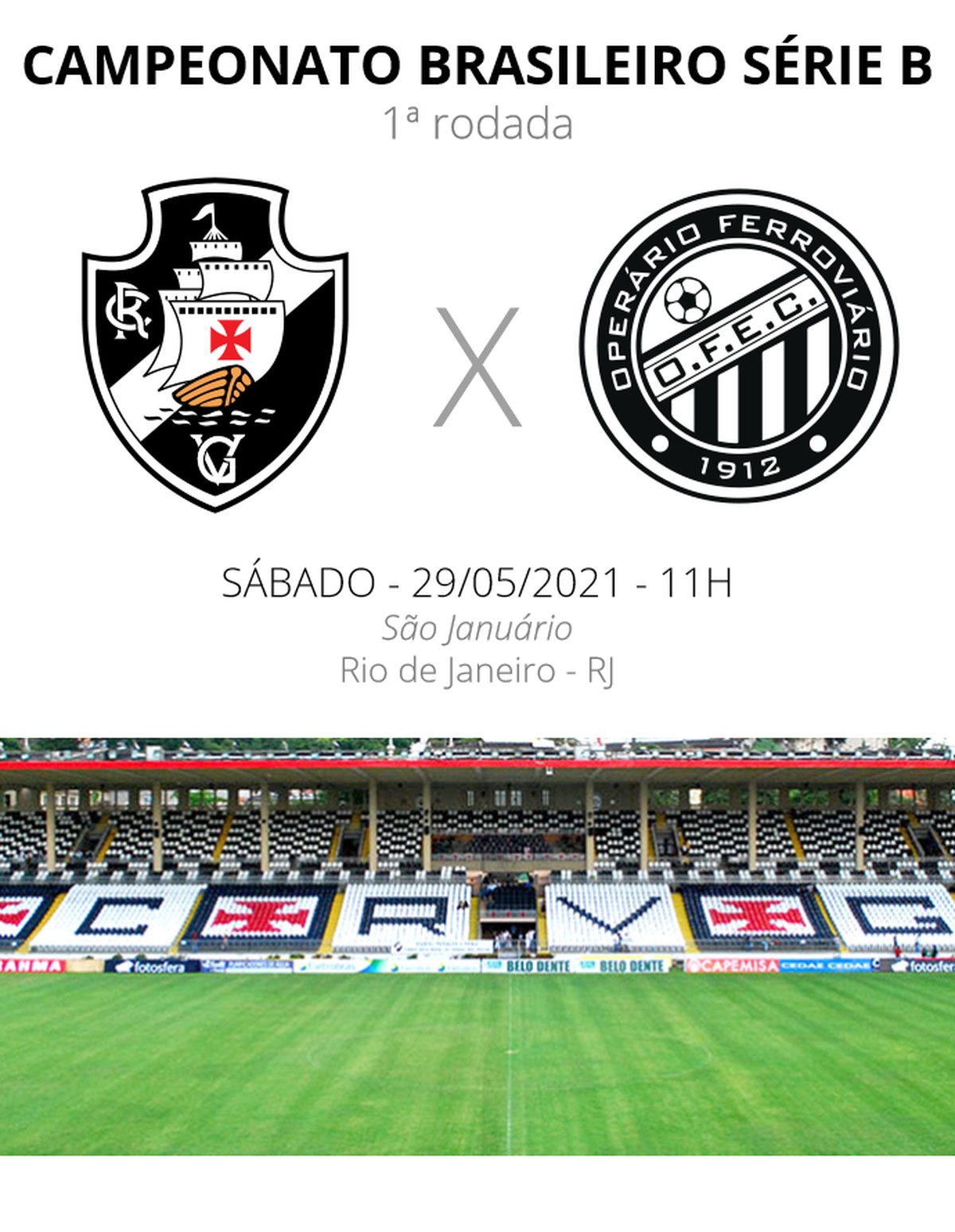 Escalações De Operário Ferroviário Esporte Clube X Vasco