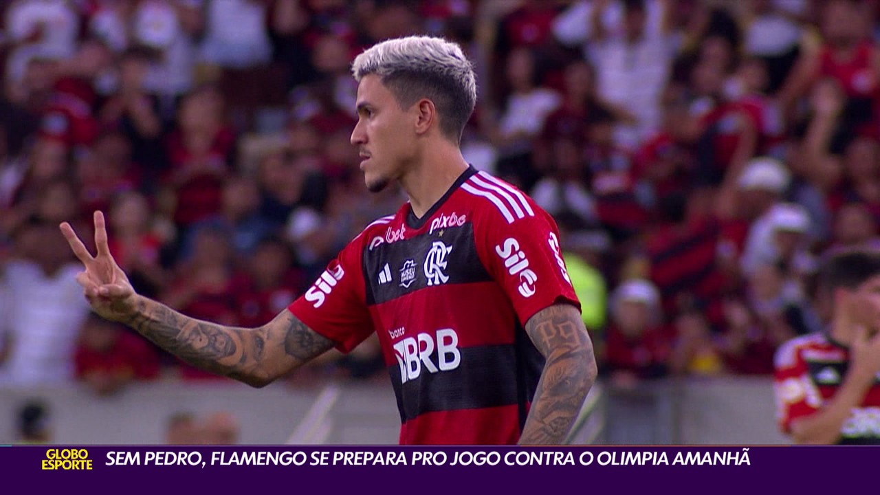 Sem Pedro, Flamengo se prepara pro jogo contra o Olímpia, amanhã