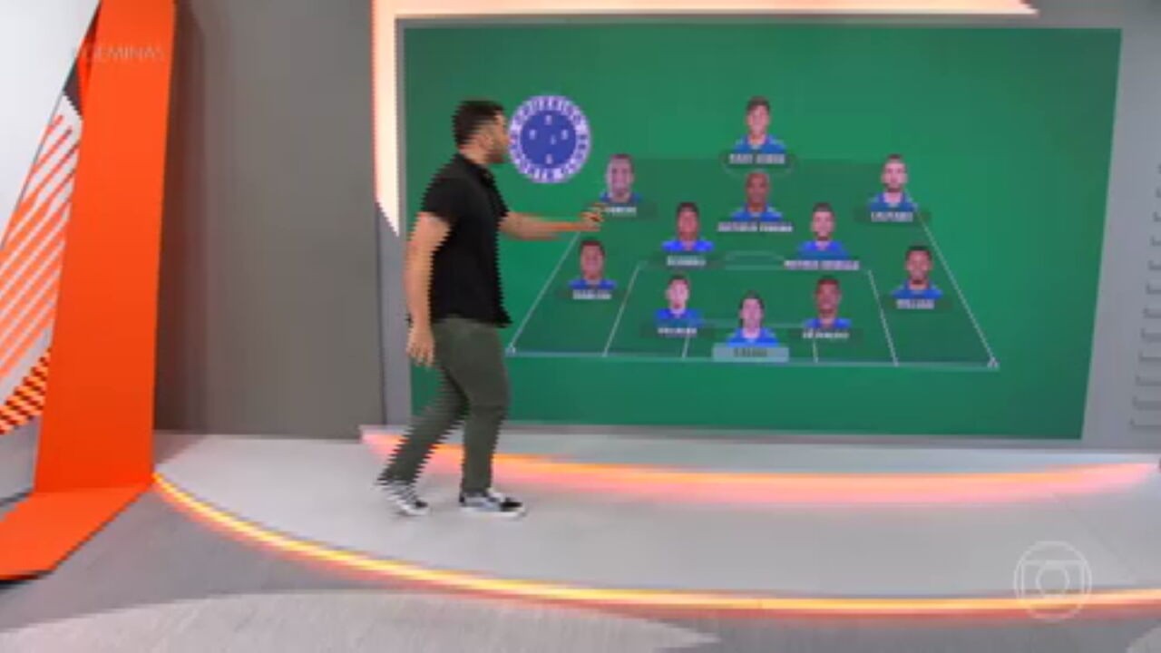 Veja a provável escalação do Cruzeiro para duelo contra o Fluminense