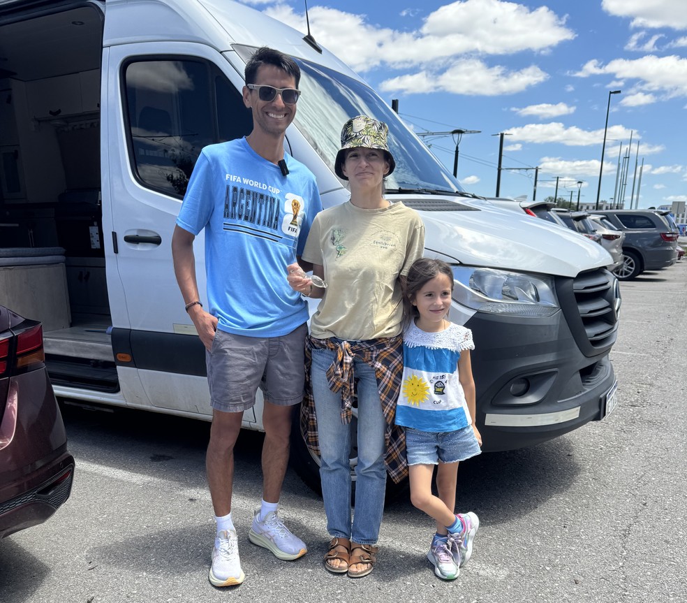 Família argentina em viagem até Kansas City - Torcedores argentinos