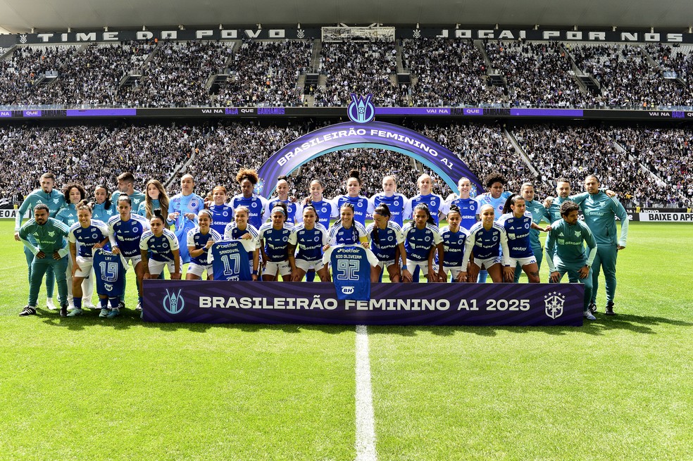 Cruzeiro Feminino na final do Brasileiro contra o Corinthians — Foto: Marcos Ribolli