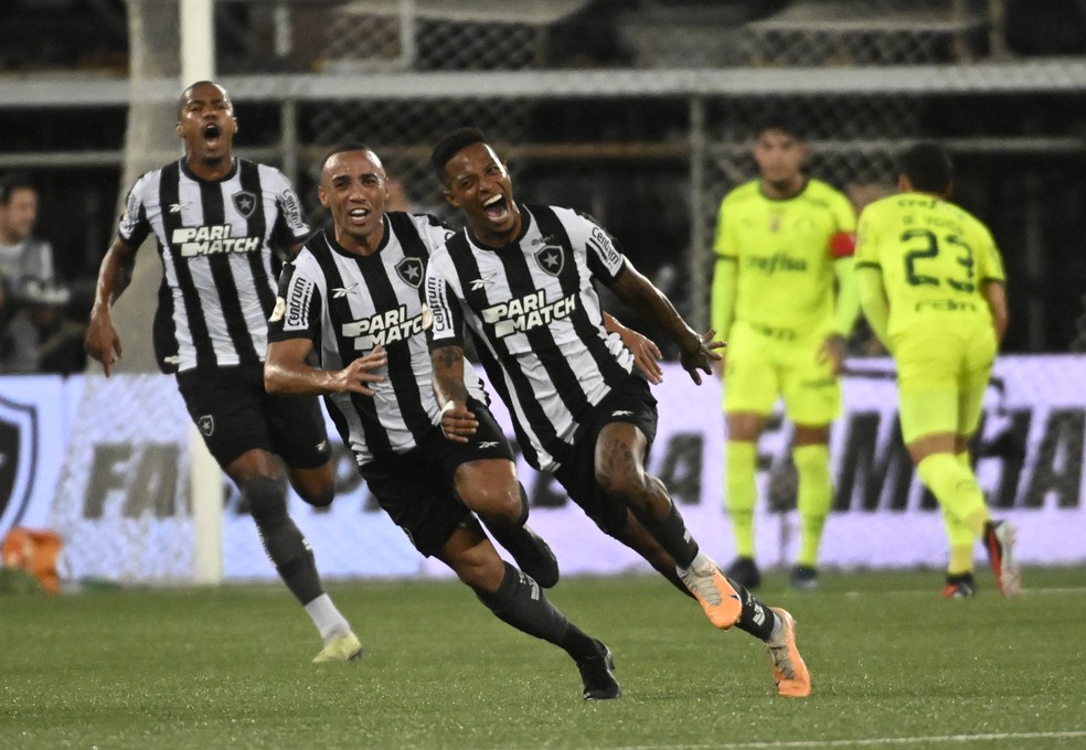 Palmeiras foi amplamento dominado pelo Botafogo no primeiro tempo  — Foto: André Durão