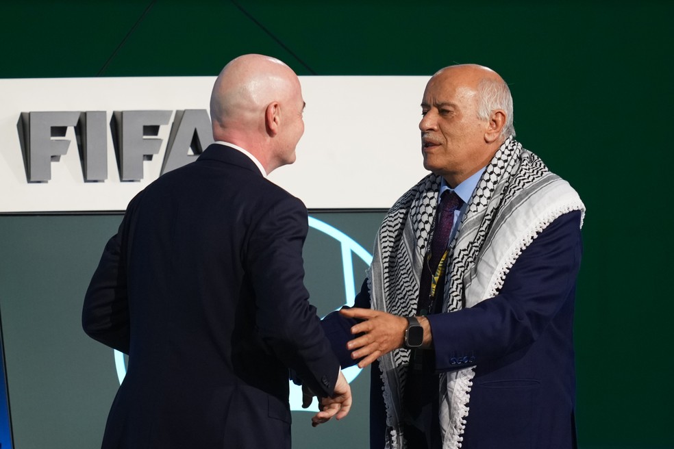 Gianni Infantino e Jibril Rajoub — Israel e Palestina