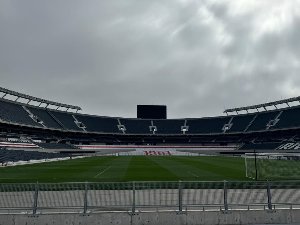 Estdio Ms Monumental, do River Plate,  preparado para o jogo contra o Palmeiras  Foto: Eduardo Rodrigues