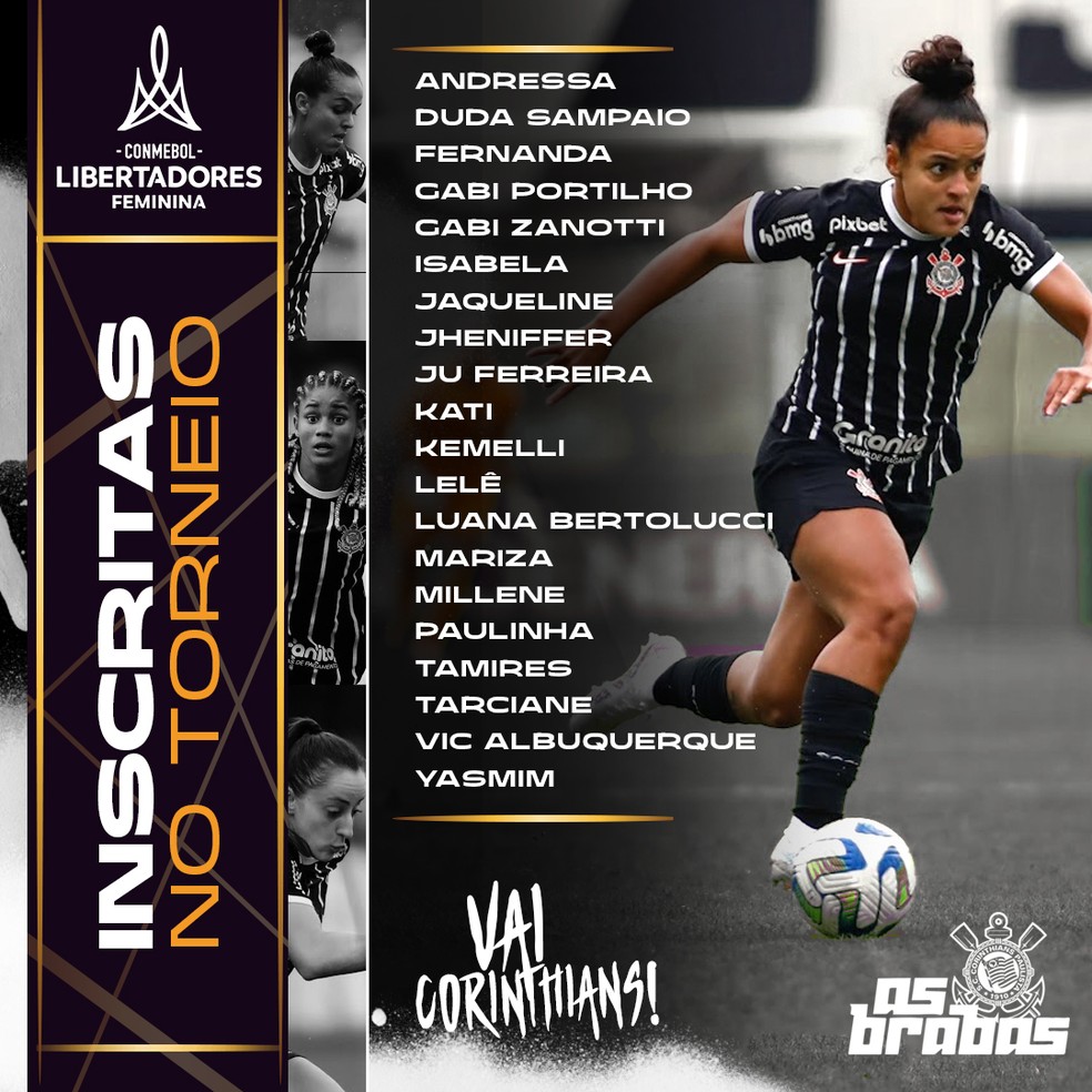 Inscritas do Corinthians na Libertadores — Foto: Divulgação
