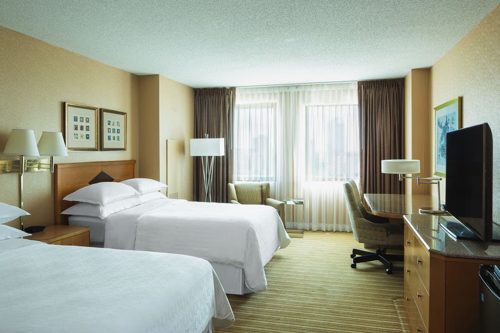 Interior do Sheraton Atlantic City onde Haiti ficará hospedado