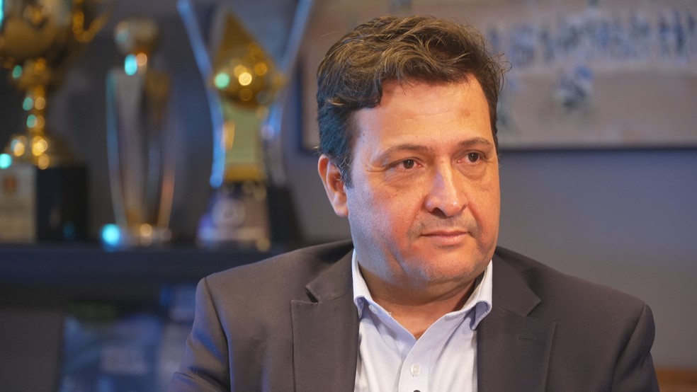 Alberto Guerra, presidente do Grêmio — Foto: Reprodução/Jordan Romano/RBS TV