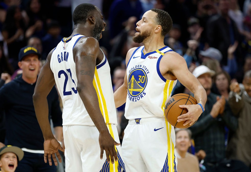 Curry e Draymond Green — Foto: Getty Images