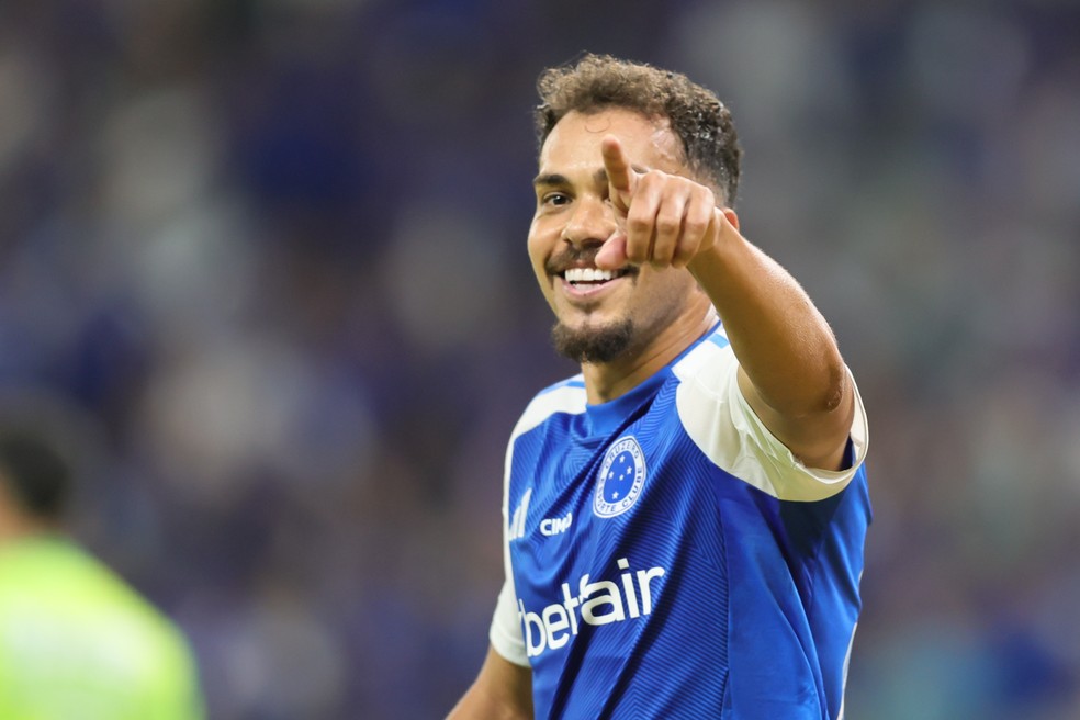 Cruzeiro x Juventude Eduardo comemora gol — Foto: Agif