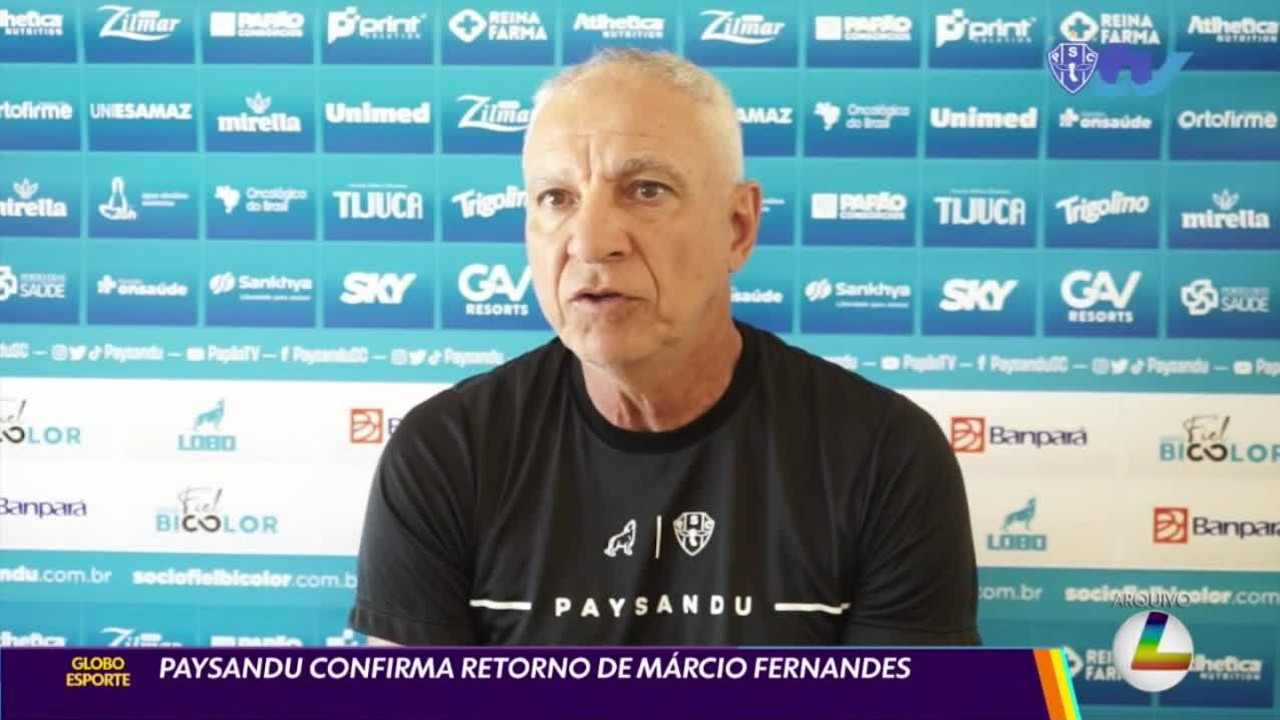 Paysandu confirma retorno do técnico Márcio Fernandes