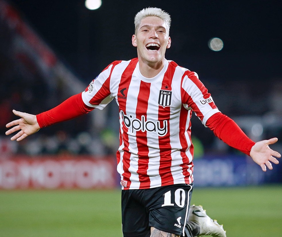 Benjamín Rollheiser, do Estudiantes, deve ir para o Benfica — Foto: Divulgação/Estudiantes