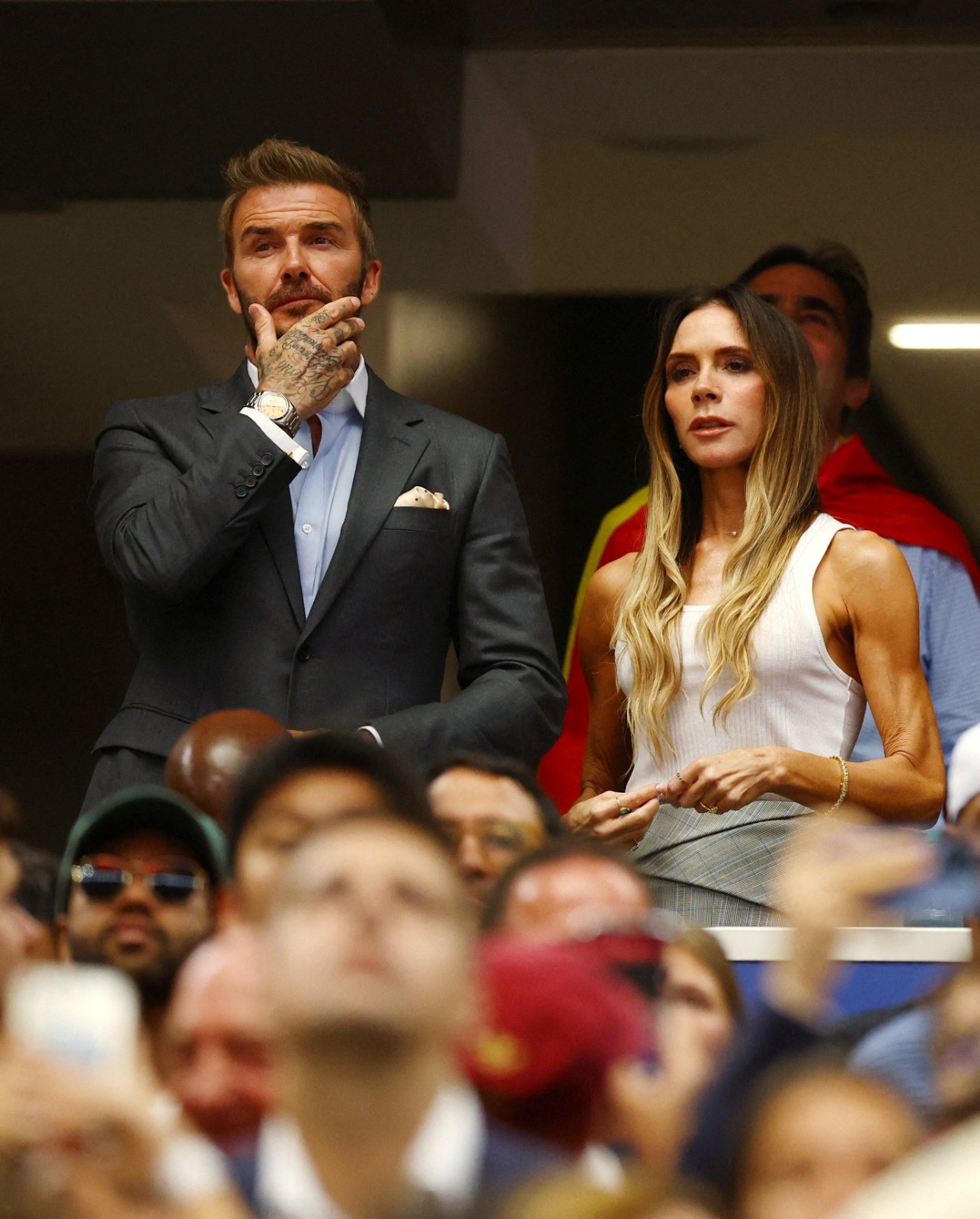 Usain Bolt, David Beckham e Drew Brees: veja fotos das celebridades em França x Espanha
