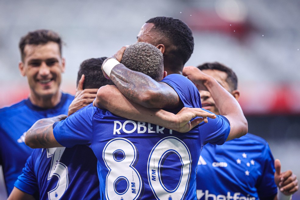 Comemoração gol do Cruzeiro contra o Patrocinense — Foto: Staff Images / Cruzeiro