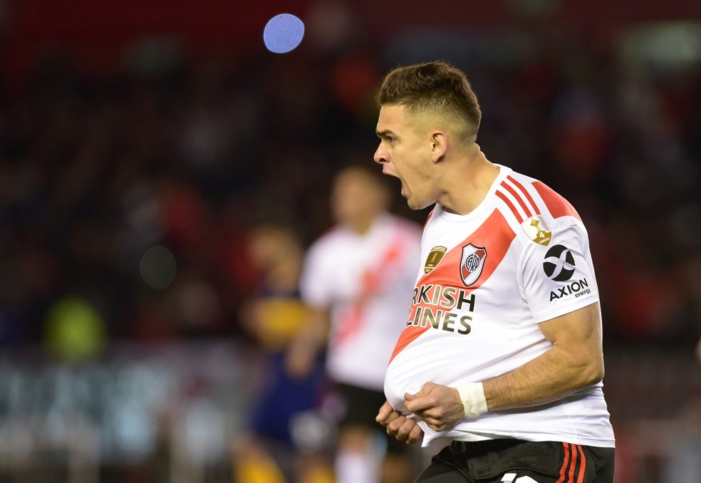 Rafael Borre em River Plate x Boca Juniors — Foto: Reuters