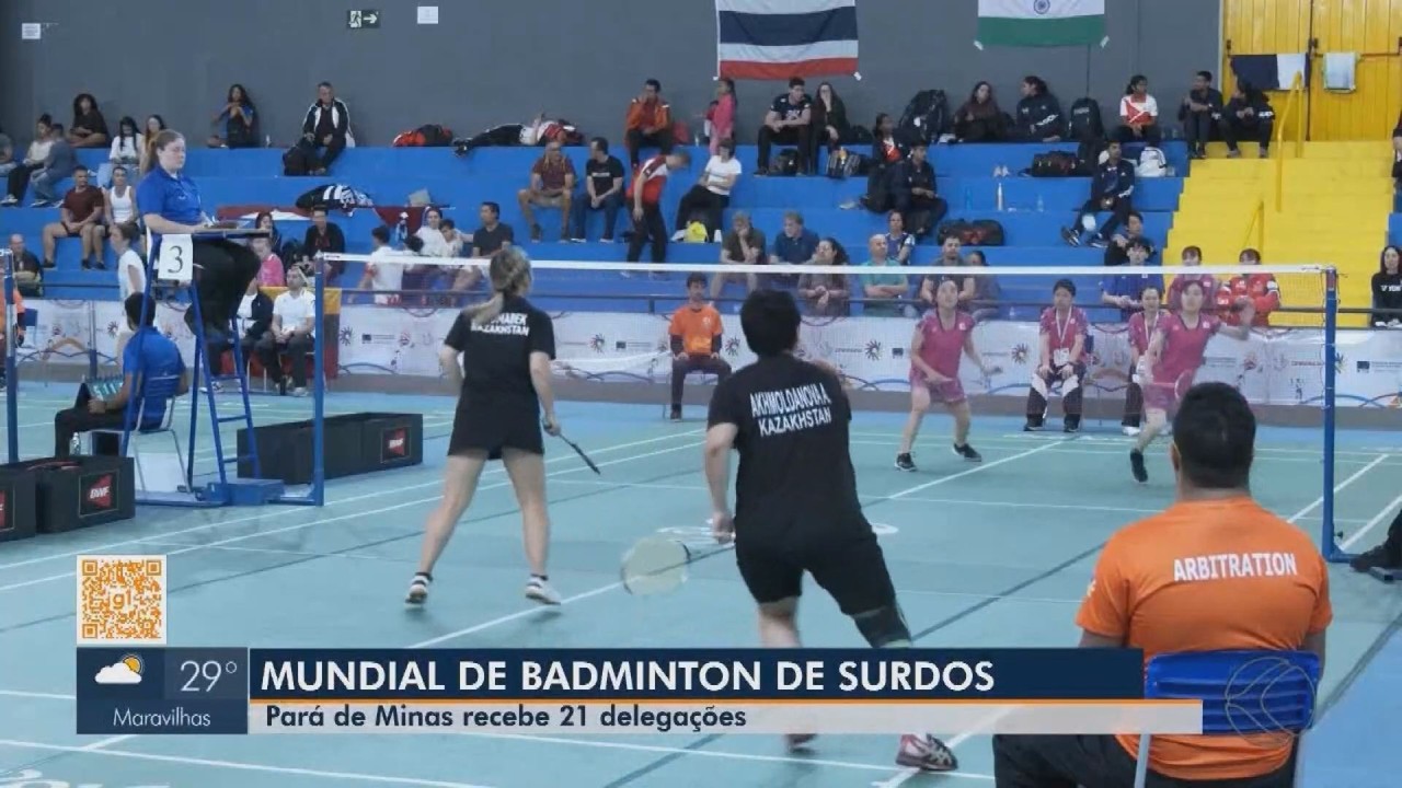 Pará de Minas sedia Campeonato Mundial de badminton de surdos