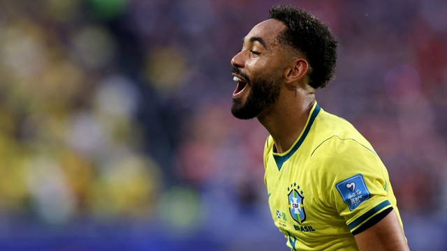 Matheus Cunha gol Brasil x Escócia Seleção