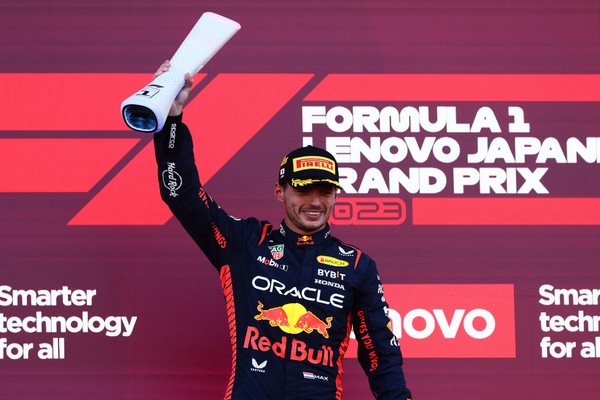 F1 2023: Max Verstappen comemora vitória no GP do Japão — Foto: Clive Rose/Getty Images