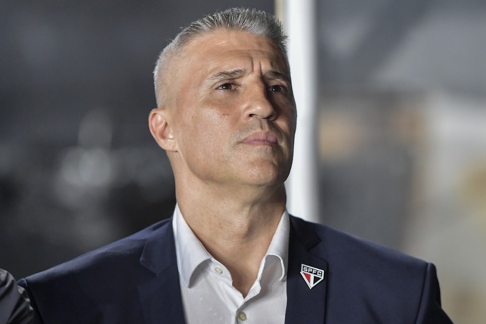 Hernán Crespo em Vasco x São Paulo durante o Campeonato Brasileiro