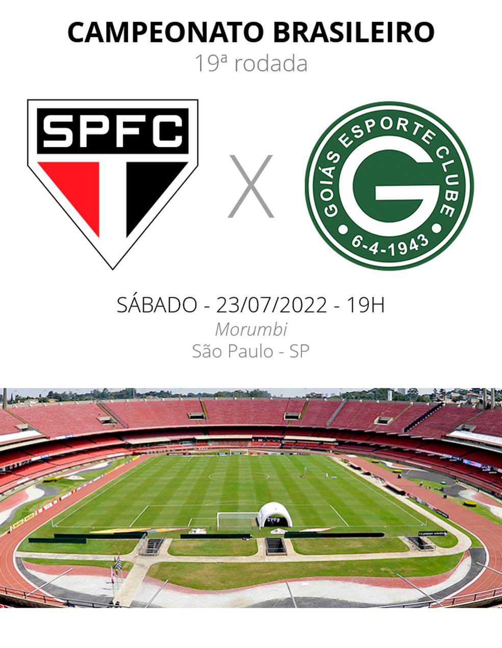 São Paulo x Goiás: veja horário e onde assistir ao vivo o jogo do  Brasileirão