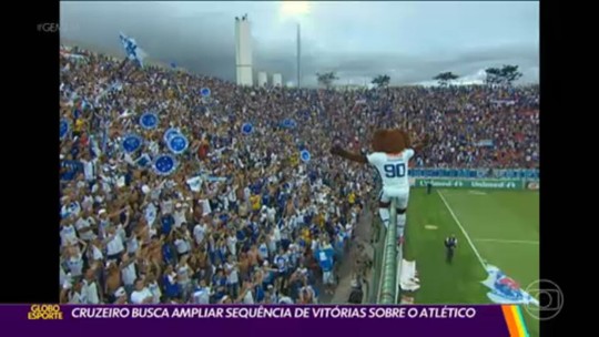 Cruzeiro pode ter trinca de vitórias sobre o Atlético pela 1ª vez em 13 anos - Programa: Globo Esporte MG 