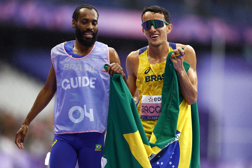 Yeltsin Jacques é bicampeão das Paralimpíadas — Foto: REUTERS/Stephanie Lecocq