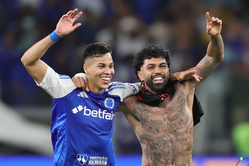 Kaio Jorge, Gabigol; Cruzeiro x Flamengo — Foto: Gilson Lobo/AGIF